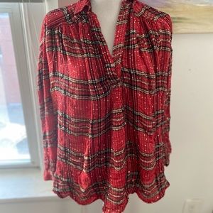 Free people plaid top